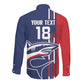 Cape Verde Football Pride Custom Long Sleeve Button Shirt Tubaroes Azuis Champion - African Pride