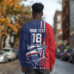 Cape Verde Football Pride Custom Long Sleeve Shirt Tubaroes Azuis Champion - African Pride