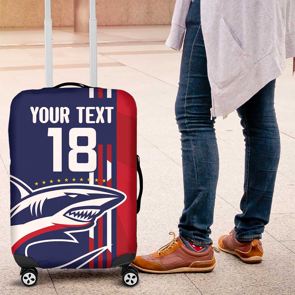 Cape Verde Football Pride Custom Luggage Cover Tubaroes Azuis Champion - African Pride