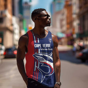 Cape Verde Football Pride Custom Men Tank Top Tubaroes Azuis Champion - African Pride