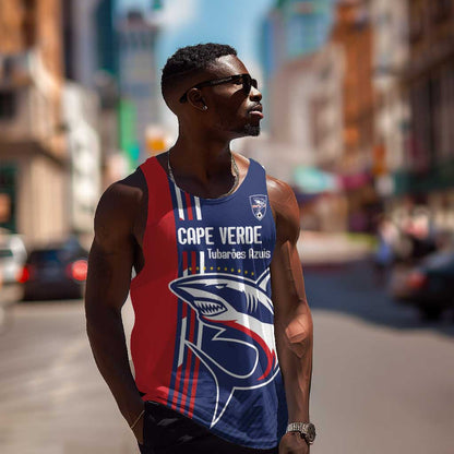 Cape Verde Football Pride Custom Men Tank Top Tubaroes Azuis Champion - African Pride