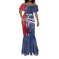 Cape Verde Football Pride Custom Mermaid Dress Tubaroes Azuis Champion - African Pride