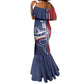 Cape Verde Football Pride Custom Mermaid Dress Tubaroes Azuis Champion - African Pride
