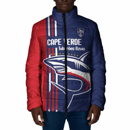 Cape Verde Football Pride Custom Padded Jacket Tubaroes Azuis Champion