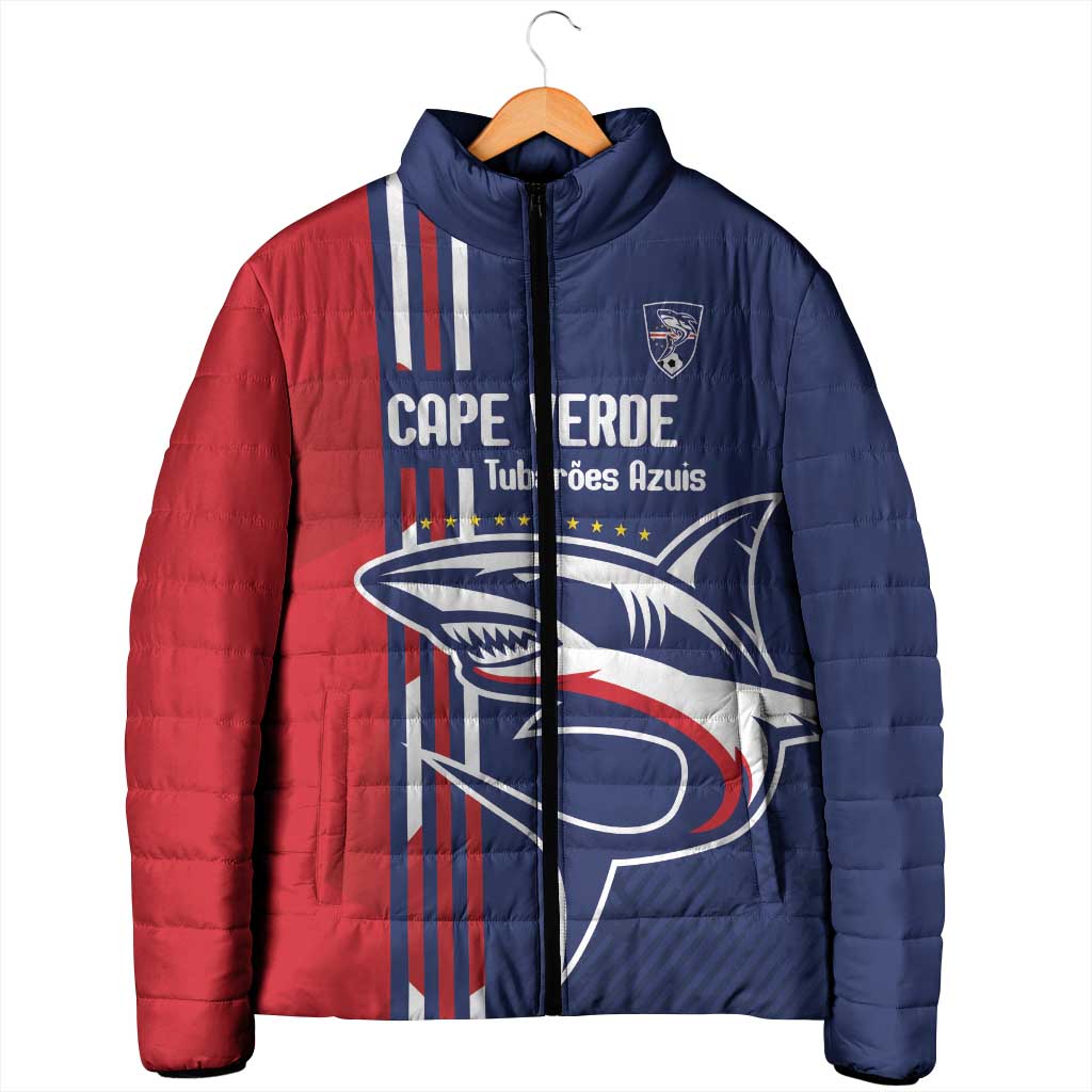 Cape Verde Football Pride Custom Padded Jacket Tubaroes Azuis Champion