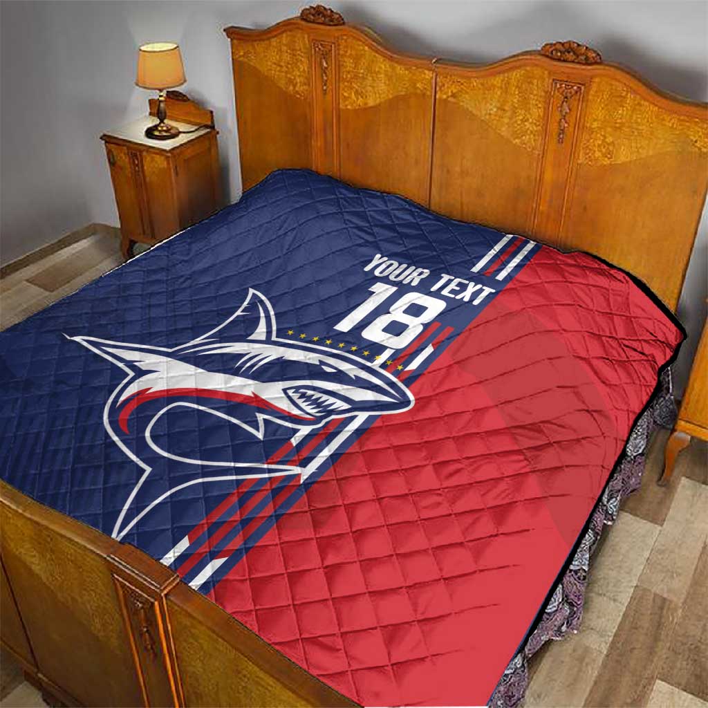 Cape Verde Football Pride Custom Quilt Tubaroes Azuis Champion - African Pride
