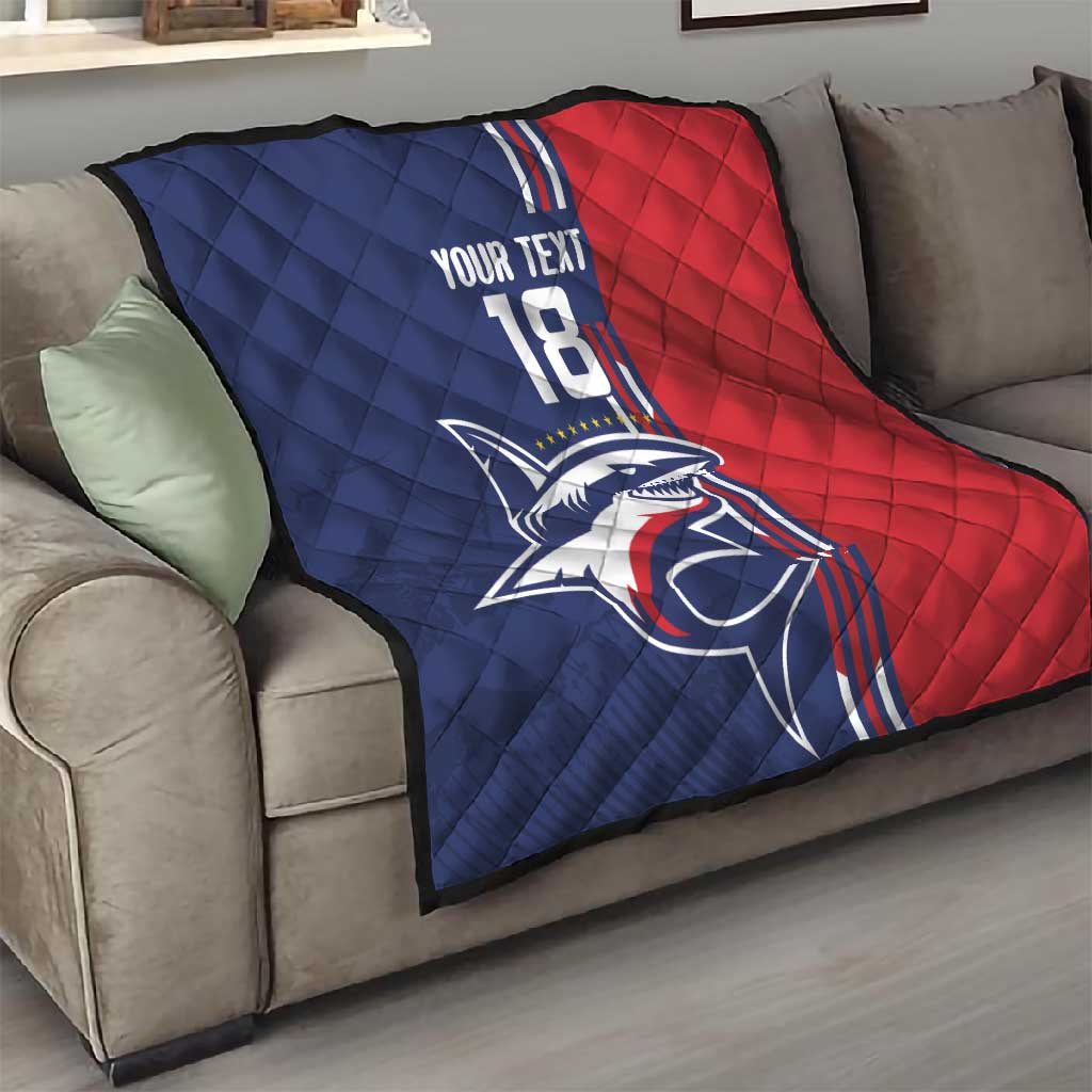 Cape Verde Football Pride Custom Quilt Tubaroes Azuis Champion - African Pride