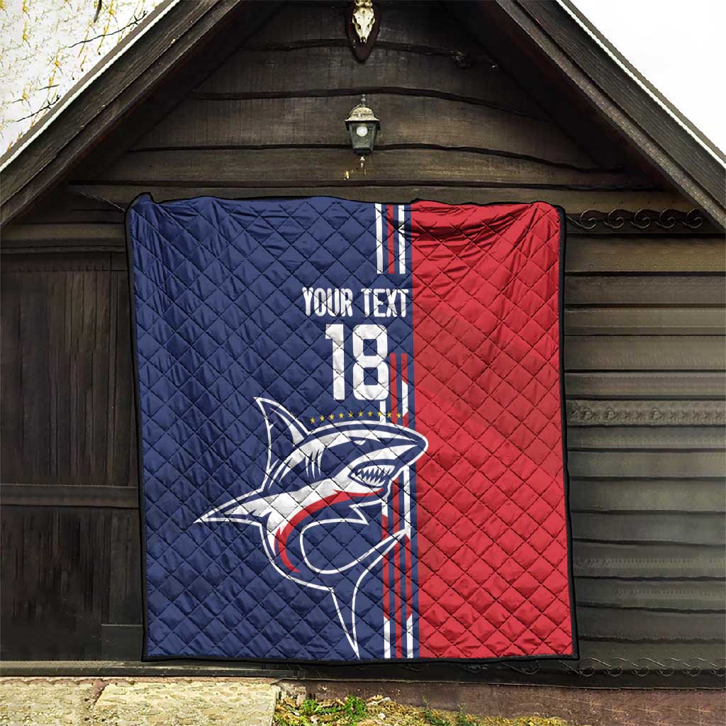 Cape Verde Football Pride Custom Quilt Tubaroes Azuis Champion - African Pride