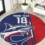 Cape Verde Football Pride Custom Round Carpet Tubaroes Azuis Champion - African Pride