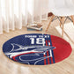 Cape Verde Football Pride Custom Round Carpet Tubaroes Azuis Champion - African Pride