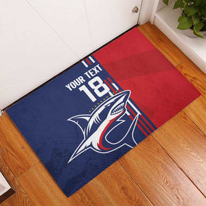Cape Verde Football Pride Custom Rubber Doormat Tubaroes Azuis Champion - African Pride