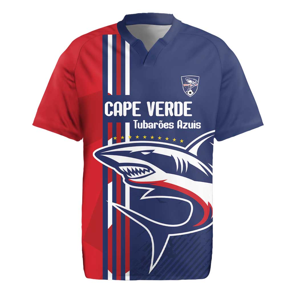 Cape Verde Football Pride Custom Rugby Jersey Tubaroes Azuis Champion - African Pride
