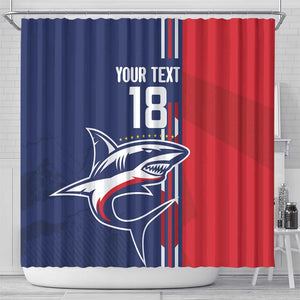 Cape Verde Football Pride Custom Shower Curtain Tubaroes Azuis Champion - African Pride
