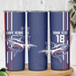 Cape Verde Football Pride Custom Skinny Tumbler Tubaroes Azuis Champion - African Pride