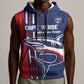 Cape Verde Football Pride Custom Sleeveless Zip Hoodie Tubaroes Azuis Champion - African Pride