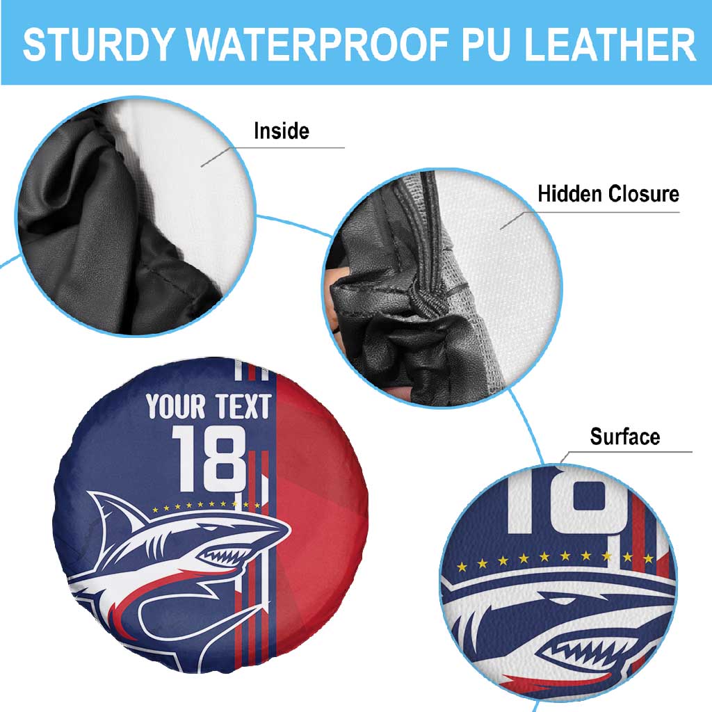 Cape Verde Football Pride Custom Spare Tire Cover Tubaroes Azuis Champion - African Pride