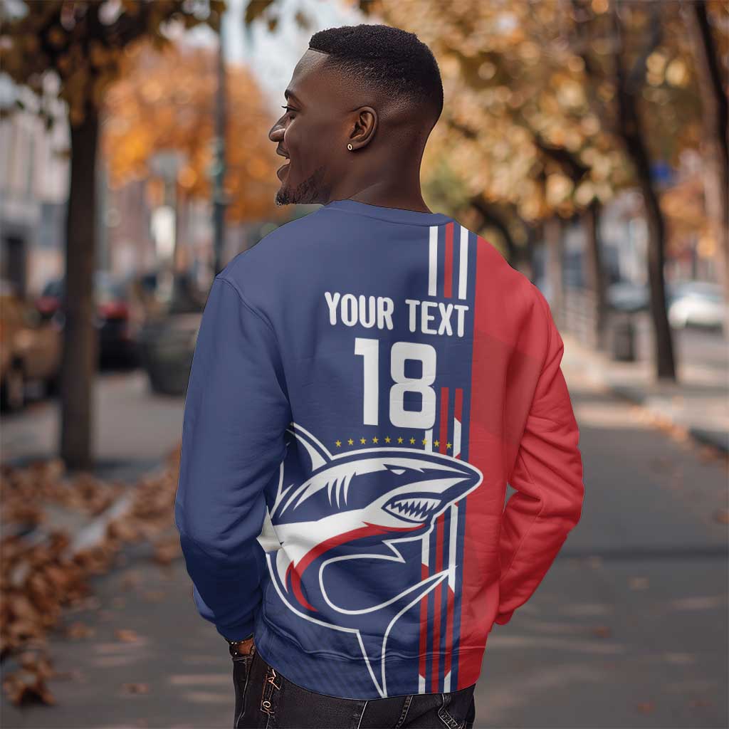 Cape Verde Football Pride Custom Sweatshirt Tubaroes Azuis Champion - African Pride