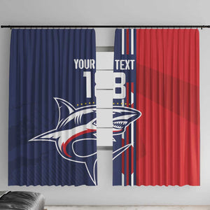 Cape Verde Football Pride Custom Window Curtain Tubaroes Azuis Champion - African Pride