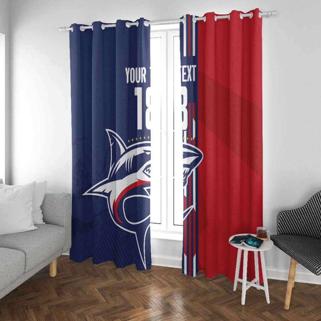 Cape Verde Football Pride Custom Window Curtain Tubaroes Azuis Champion - African Pride