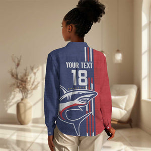 Cape Verde Football Pride Custom Women Casual Shirt Tubaroes Azuis Champion - African Pride