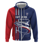 Cape Verde Football Pride Custom Zip Hoodie Tubaroes Azuis Champion - African Pride