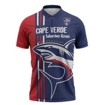 Cape Verde Football Pride Custom Zipper Polo Shirt Tubaroes Azuis Champion