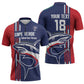 Cape Verde Football Pride Custom Zipper Polo Shirt Tubaroes Azuis Champion