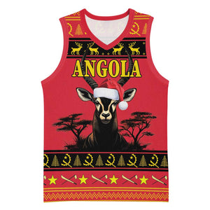 Afro Angola Giant Sable Antelope Christmas Basketball Jersey Virtus Unita Fortior Feliz Natal - African Pride