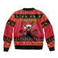 Afro Angola Giant Sable Antelope Christmas Bomber Jacket Virtus Unita Fortior Feliz Natal