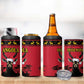 Afro Angola Giant Sable Antelope Christmas 4 in 1 Can Cooler Tumbler Virtus Unita Fortior Feliz Natal