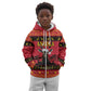 Afro Angola Giant Sable Antelope Christmas Kid Hoodie Virtus Unita Fortior Feliz Natal
