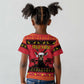 Afro Angola Giant Sable Antelope Christmas Kid T shirt Virtus Unita Fortior Feliz Natal