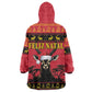 Afro Angola Giant Sable Antelope Christmas Kid Wearable Blanket Hoodie Virtus Unita Fortior Feliz Natal