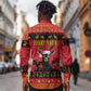 Afro Angola Giant Sable Antelope Christmas Long Sleeve Button Shirt Virtus Unita Fortior Feliz Natal