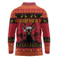 Afro Angola Giant Sable Antelope Christmas Long Sleeve Polo Shirt Virtus Unita Fortior Feliz Natal