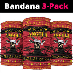 Afro Angola Giant Sable Antelope Christmas Neck Gaiter Virtus Unita Fortior Feliz Natal LT18