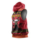 Afro Angola Giant Sable Antelope Christmas Sleeveless Hoodie Virtus Unita Fortior Feliz Natal - African Pride