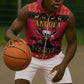 Afro Angola Giant Sable Antelope Christmas Sleeveless Zip Hoodie Virtus Unita Fortior Feliz Natal - African Pride