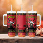 Afro Angola Giant Sable Antelope Christmas Tumbler With Handle Virtus Unita Fortior Feliz Natal