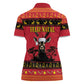 Afro Angola Giant Sable Antelope Christmas Women Polo Shirt Virtus Unita Fortior Feliz Natal