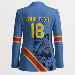 Custom DR Congo Football Blazer Leopard Pride Heritage Edition