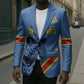 Custom DR Congo Football Blazer Leopard Pride Heritage Edition