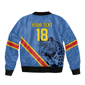 Custom DR Congo Football Bomber Jacket Leopard Pride Heritage Edition