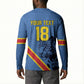 Custom DR Congo Football Button Sweatshirt Leopard Pride Heritage Edition