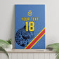 Custom DR Congo Football Canvas Wall Art Leopard Pride Heritage Edition