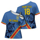 Custom DR Congo Football Cross Shoulder Shirt Leopard Pride Heritage Edition
