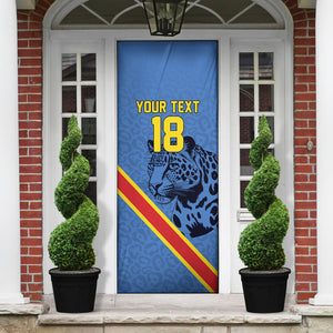 Custom DR Congo Football Door Cover Leopard Pride Heritage Edition