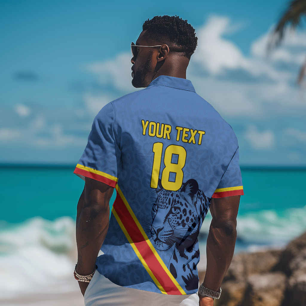 Custom DR Congo Football Hawaiian Shirt Leopard Pride Heritage Edition
