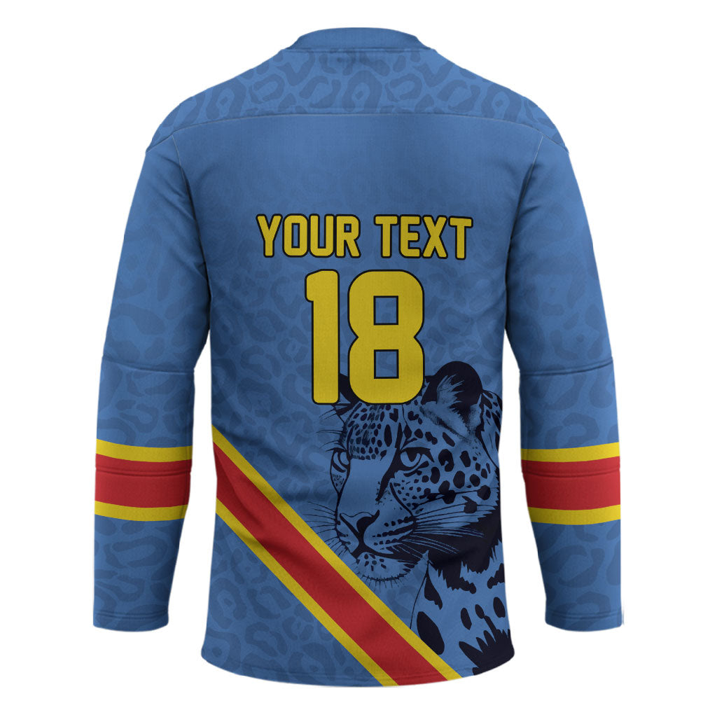 Custom DR Congo Football Hockey Jersey Leopard Pride Heritage Edition