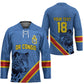 Custom DR Congo Football Hockey Jersey Leopard Pride Heritage Edition